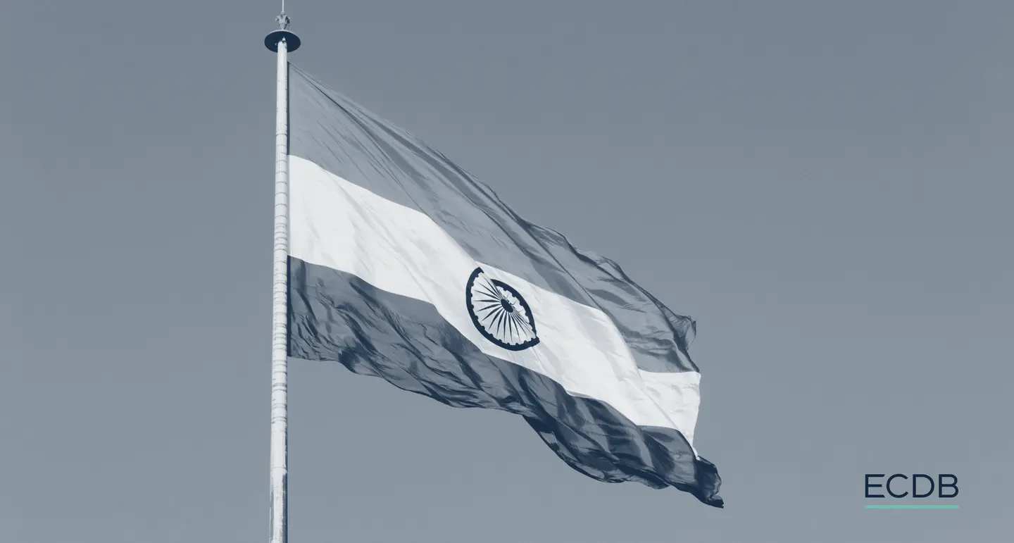 India Flag (blue unsplash)