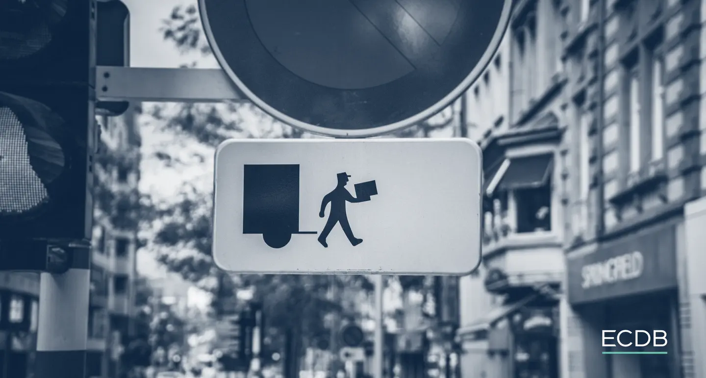 Delivery Sign (blue) Unsplash